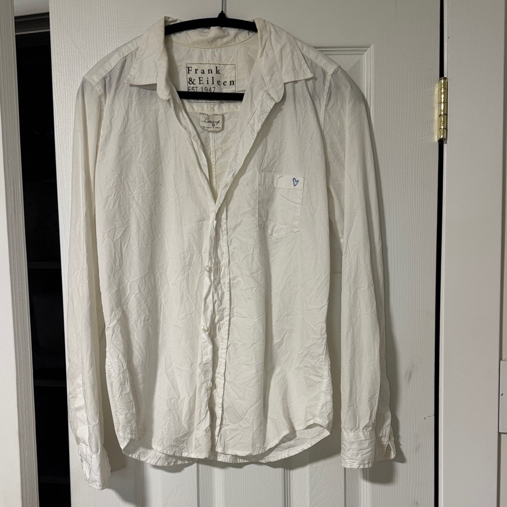 Frank & Eileen white women's Barry Button Down Shirt